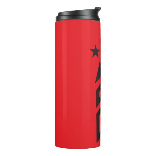 Bold Black Geometric Star Thermosbecher (Nach links gedreht)