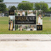 Bold Black Graduate Celebration Grad Photo Collage Banner (Insitu)