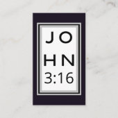 Bold Black John 3:16 Gospel Tract Business Card Visitenkarte (Vorderseite)