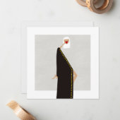 Bold Black Muse Elegant Art Card Mitteilungskarte (Vorderseite/Rückseite Beispiel)