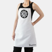 Bold Black Om Circle Symbol Kitchen Wear Schürze (InSitu)