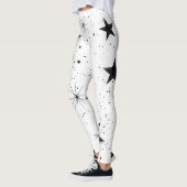 Bold Black Star Leggings (Links)