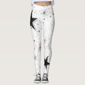 Bold Black Star Leggings (Vorderseite)