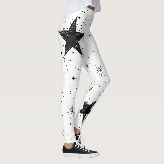 Bold Black Star Leggings (Rechts)