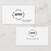 Bold Black Typography Makeup Artist Visitenkarte (Vorne/Hinten)