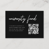 Bold Black University Fund QR Code Graduation Begleitkarte (Vorderseite)