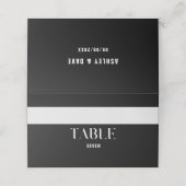 Bold Black Wedding Custom Platzkarte (Außenseite Aufgefaltet)