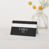 Bold Black Wedding Custom Platzkarte (Vorderseite)