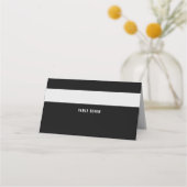 Bold Black Wedding Platzkarte (Vorderseite)