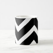 Bold Black White Chevron Geometric Pattern Kaffeetasse (Mittel)