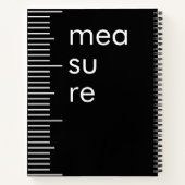 Bold Black White Measure Personal Journal Notizblock (Rückseite)