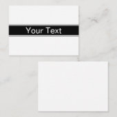 Bold Black & White Stripe Editable Text Mitteilungskarte (Vorne/Hinten)