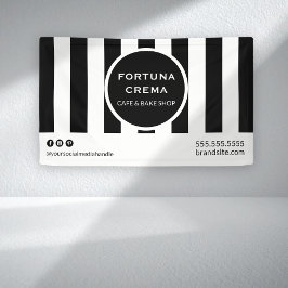 Bold Black & White Striped Business Display Event  Banner