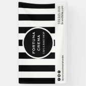 Bold Black & White Striped Business Display Event  Banner (Vertikal)
