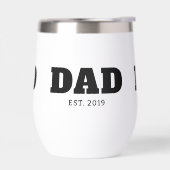 Bold Black & White Text Est Year Dad (Links)