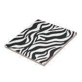 Bold Black White Zebra Stripe Wild Animal Pattern Fliese (Seite)