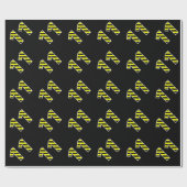 Bold, Black & Yellow Stripes 11 Event # (Geburtsta Geschenkpapier (Flach)