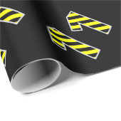 Bold, Black & Yellow Stripes 11 Event # (Geburtsta Geschenkpapier (Rolleneckpunkt)