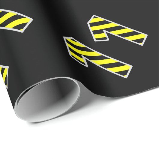 Bold, Black & Yellow Stripes 11 Event # (Geburtsta Geschenkpapier (Rolleneckpunkt)