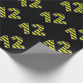 Bold, Black & Yellow Stripes 12 Event # (Geburtsta Geschenkpapier (Ecke)