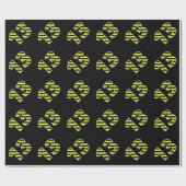 Bold, Black & Yellow Stripes 13 Event # (Geburtsta Geschenkpapier (Flach)