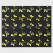 Bold, Black & Yellow Stripes 14 Event # (Geburtsta Geschenkpapier (Flach)