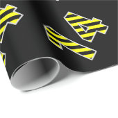 Bold, Black & Yellow Stripes 14 Event # (Geburtsta Geschenkpapier (Rolleneckpunkt)