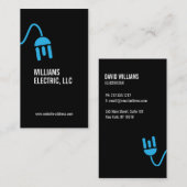 BOLD BLAUE ELEKTRIZISCHE LOGO MODERNE GESCHÄFTSKAR VISITENKARTE (Vorne/Hinten)