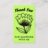 BOLD BLOOM BESTELLUNG DANKEN Minimaler QR-Code Visitenkarte (Vorderseite)