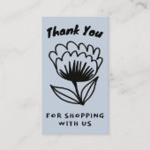 BOLD BLOOM BESTELLUNG DANKEN Minimaler QR-Code Visitenkarte (Vorderseite)