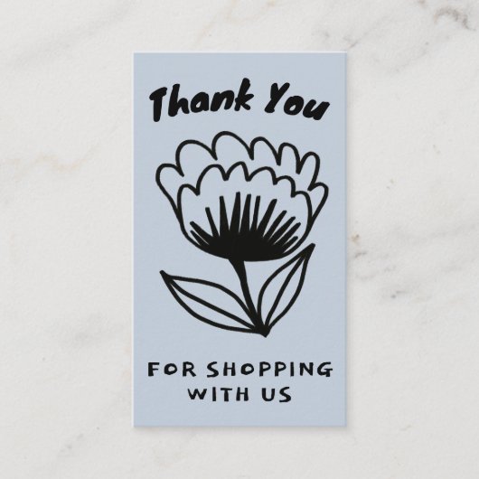 BOLD BLOOM BESTELLUNG DANKEN Minimaler QR-Code Visitenkarte (Vorderseite)