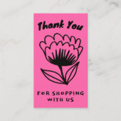 BOLD BLOOM BESTELLUNG DANKEN Minimaler QR-Code Visitenkarte (Vorderseite)