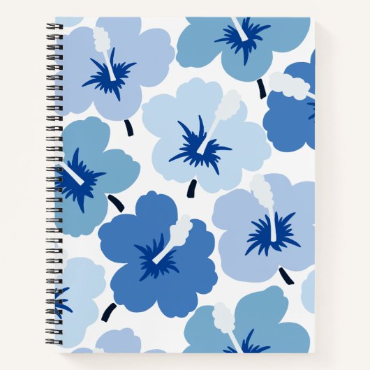 Bold Blooms Scribbles Blue Notizblock (Vorderseite)