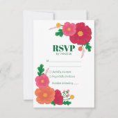 Bold Blooms Wedding RSVP Card (Vorderseite)