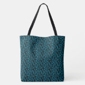 Bold Blue Abstrakt Monogram Tasche (Rückseite)