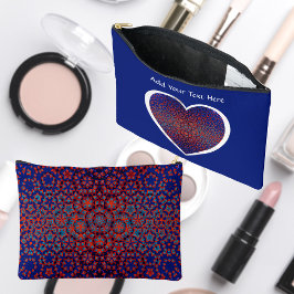 Bold Blue And Red Pattern Cosmetic Bag Zubehörtasche