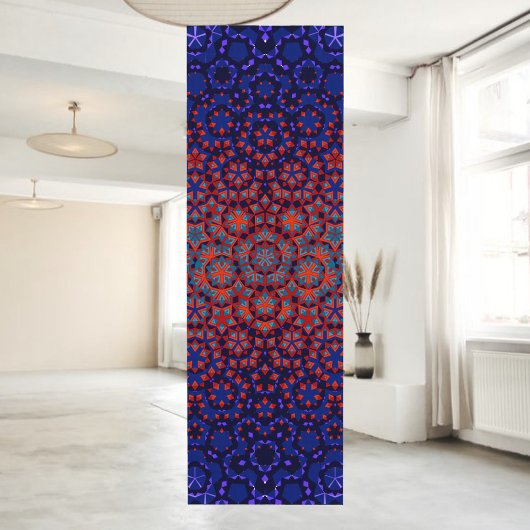 Bold Blue and Red Pattern Yoga Mat Yogamatte