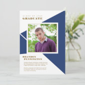 Bold Blue Angles Abschluss Ankündigung (Stehend Vorderseite)