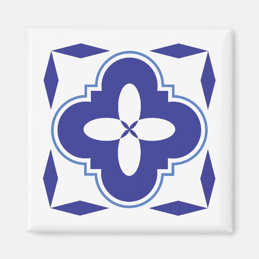 Bold blue azulejo magnet (Vorne)