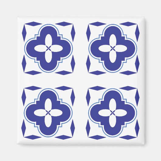 Bold Blue Azulejo Magnet (Vorne)