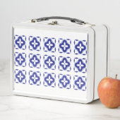 Bold Blue Azulejo Metal Lunch Box (Beispiel)