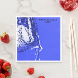 Bold Blue Birthday Net & Volleyball Serviette