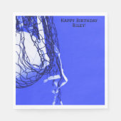 Bold Blue Birthday Net & Volleyball Serviette (Vorderseite)