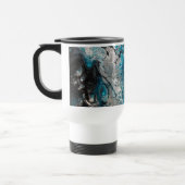 Bold Blue & Black Abstrakt Travel Mug Reisebecher (Links)