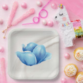 Bold Blue Blume Pappteller (Party)