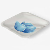 Bold Blue Blume Pappteller (Gewinkelt)