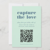 Bold Blue Capture the Liebe QR Code Wedding Sign (Vorderseite)