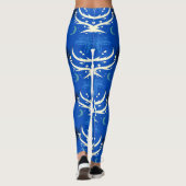 Bold Blue Dragon Slash Pattern Leggings (Rückseite)