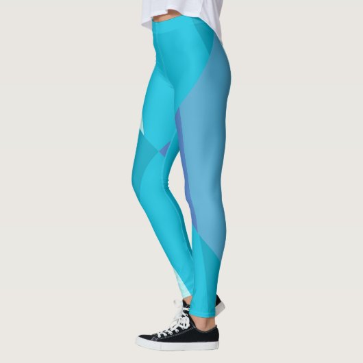 Bold Blue Fade Abstrakt Leggings (Links)