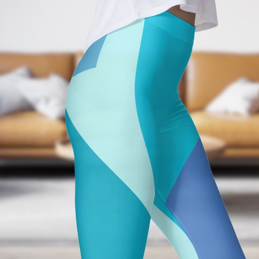 Bold Blue Fade Abstrakt Leggings